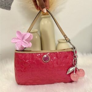 SOLD! Coach Pink and Tan Shoulder Bag